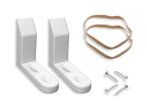 Decoralin Toilet Bumpers Wobbly Toilet Seat Stabilisers Stop Children or Disabled Slipping Sliding Set of 2 (White) - Image 2
