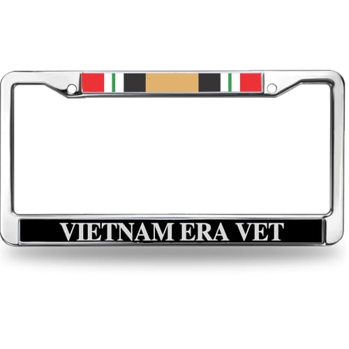Image of Vietnam Era Veteran License Plate Frame - Military Service Commemorative Car Accessory