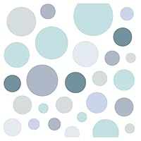Autocollant Mural Little Deco DL390 - Motif Cercles Rose Et Gris, Pour Chambre D'enfant, Déco Facile
