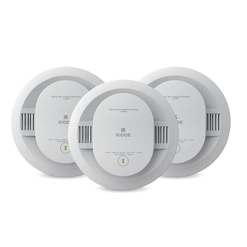 Kidde Smoke and Carbon Monoxide Detector, AA Battery Powered with LED Status Lights, 85 dB Alarm, 5 inches, 30CUDR, 3 Pack