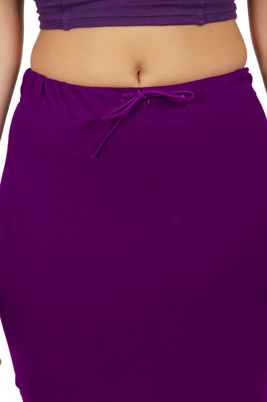 Image of Lycra Blend Cotton Saree Shapewear Petticoat for Women and Girls, Skirts Shapewear Dress for Saree