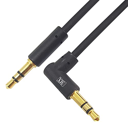Image of MX RCA Cable AUX to RCA Y Splitter Cable To 2 Rca Stereo Audio Cable PERENT (3.5mm Male to 3.5mm Male Right Angle, 1.5 METER)