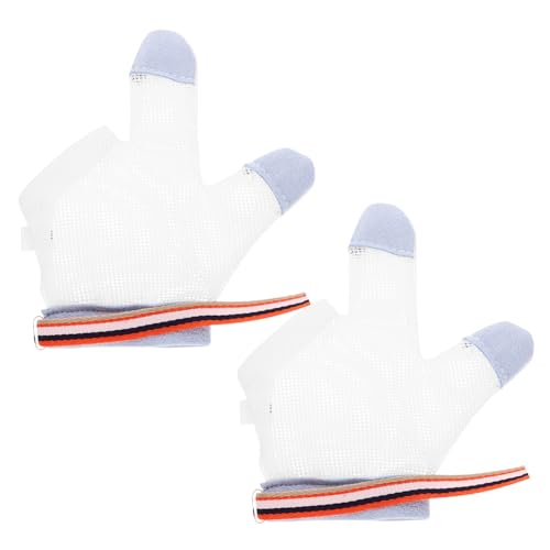 1pair Nylon Half-Finger Teething Gloves for Newborns Quick-Dry Boys and Girls Gloves Mesh for Easy Cleaning Small