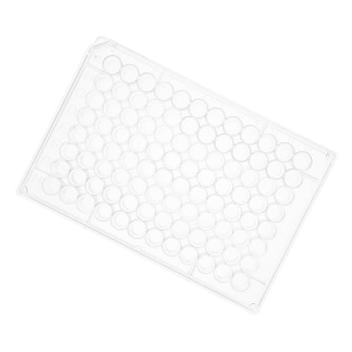 TOBBOMEY 2個 細胞培養プレート 蓋付き 使い捨て実験室用 孔尖底 培養皿 プラスチック製 実験器具 細胞成長対応 研究室向け