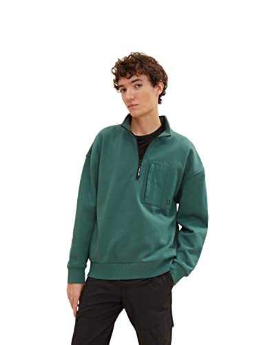 TOM TAILOR Denim 1034818 Sudadera, 30024 Explorer Green-Juego de Mesa de Juguete, XL para Hombre Cover