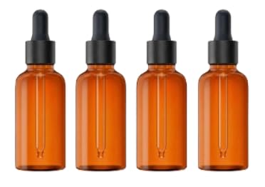 VOW 10ML Amber Empty Glass Dropper Bottles, Black Sleeve, Black Rubber Teat, Leakproof, Travel For Oil, Perfume, Serum, Cosmetic_Pack of 4-image-10