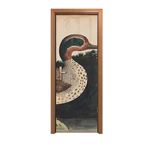 Décoration murale autocollant de porte dessin d'oiseaux Coloray 70x200cm