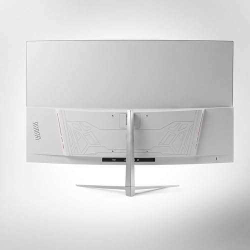 Image of FRONTECH Ultima Series 27 Inch Curved LED Monitor, Refresh Rate 120Hz, 3500R Curve, Full HD 1080p, Built in Speaker, Bezel Less Design, HDMI & VGA Ports (MON-0085, White)