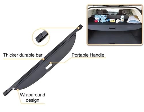 Couverture de chargement rétractable pour Lincoln Aviator protégeant vos objets des regards