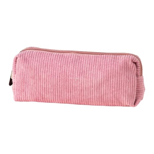 NIHUIFA Estuche multifuncional para bolígrafos, de pana, con cremallera, gran capacidad, para estudiantes, para estudiantes, Polvo de pasta de frijoles, as the pic show, Informal