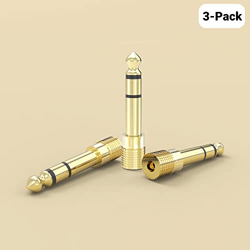 Cubilux adaptador audio 6.35mm a 3.5mm 6-pack miniatura 6