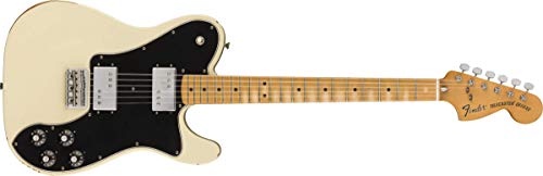 Fender Vintera Road Worn ’70s Telecaster Deluxe MN Olympic White – Guitare Électrique - Les Beatles, Paul McCartney, John Lennon, RIngo Starr, George Harrison Fender Vintera Road Worn '70s Telecaster Deluxe MN Olympic White - Guitare Électrique