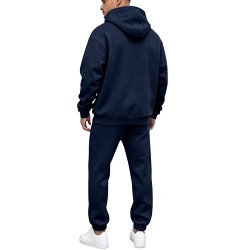 Track Suits for Men Set Fleece Hoodie Match Sweatpants 2 Piece Activewear - image 3