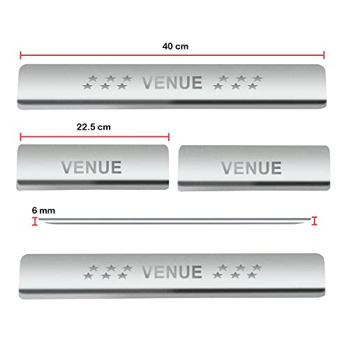 Image of Door Sill /Foot Step Stainless Steel Plates with Venue All Model (Set of 4 Pcs)
