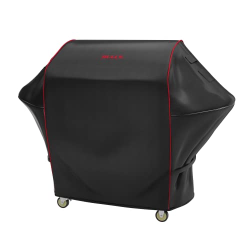 Bull Outdoor Products 72014 7 Burner Bull Premium Grill Cart Cover Black W/Red Piping