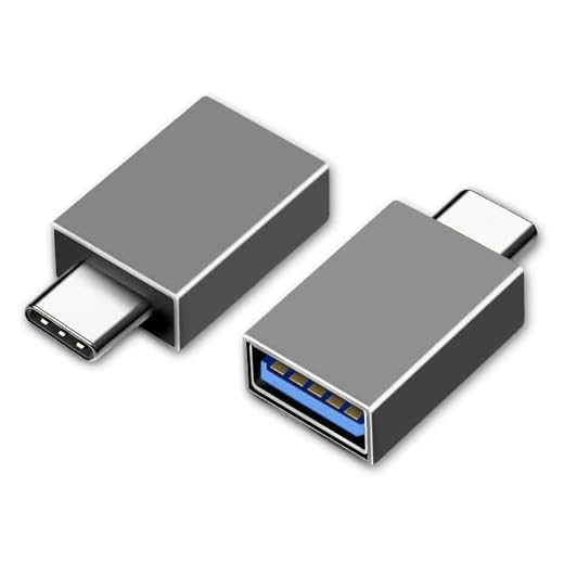 Henrety USB C to USB Adapter USB C Male to USB3.0 Female OTG Adapter Compatible with MacBook Air 2020/MacBook 12 inch/iPad Pro 2020 and More, Dark Green(Pack of 2)
