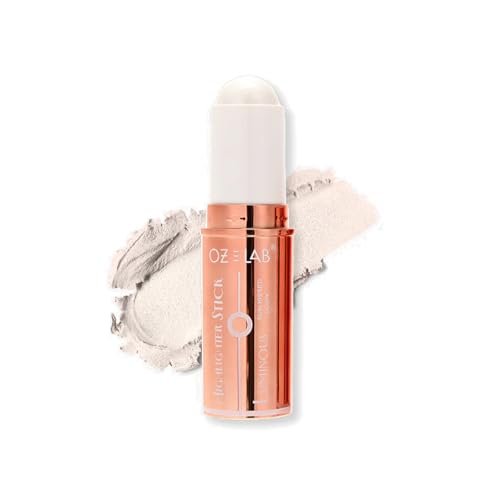 OZ LAB Rise and Shine Highlighter Stick Silver Glow – Long-Lasting Creamy Glow, Buildable Shimmer, Easy Application, Vegan & Cruelty-Free 8g/0.28fl.oz,pack of 1