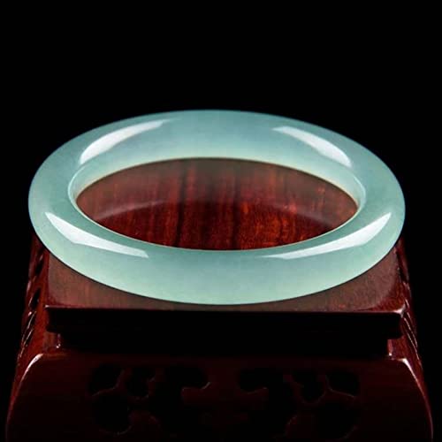 Bracelet en jade bleu véritable sculpté à la main, un bijou d'exception