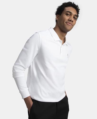 Image of Jockey 3914 Men Super Combed Cotton Rich Solid Full Sleeve Polo T-Shirt with Ribbed Cuffs