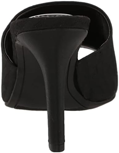 DKNY Women's Open Toe Fashion Pump Heel Sandal Heeled, BLK/BLK Combo, 6.5 | Image 2