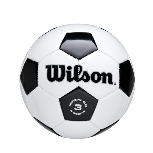 Wilson Traditional Soccer Ball - White/Black, Size 3