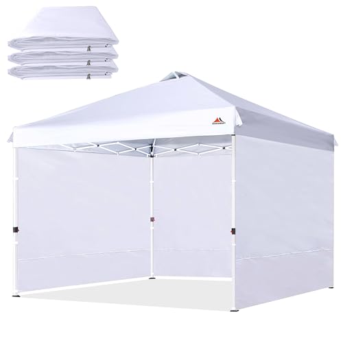 SCOCANOPY Sidewalls for 10x10 Canopy Frame, 3 Pack SunWalls Only,White