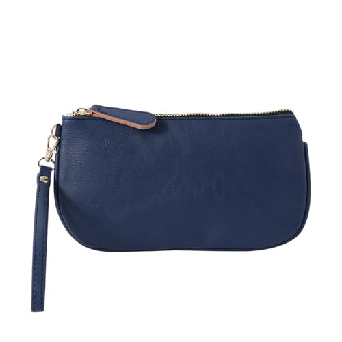 Portefeuille bracelet solide en cuir et petit sac à main multicolore pour femmes