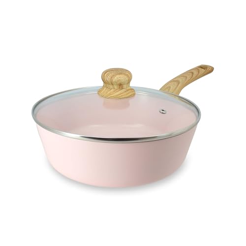 Menastyl 6020928 - Sartén de 24 cm con revestimiento antiadherente cerámico (sin PFAS/Sin PTFE) para todo tipo de fuego, incluida inducción, de aluminio, gama Colorama