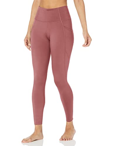 Amazon Brand - Core 10 Women's All Day Comfort High Waist Yoga Legging with Side Pockets-27”, Rose, Small