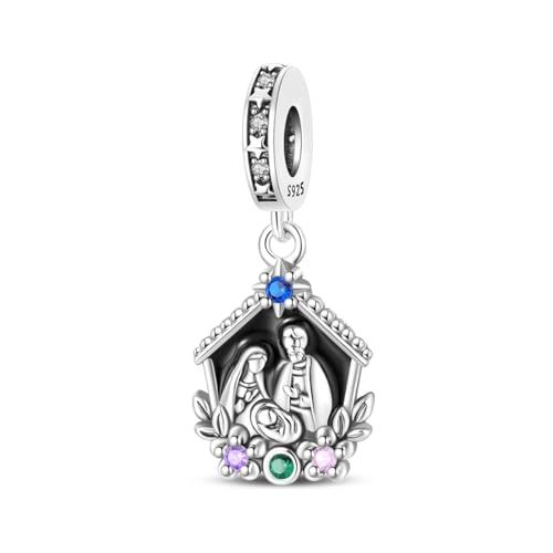 Image of 925 Sterling Silver Charms,Hypoallergenic Beads,Compatible with Pandora Bracelets and Necklaces,Women Holiday Gift Pendants