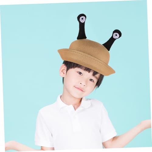 BESPORTBLE Small Round Hat Snail Eyes Creative Casual Wear Cap for Boys and Girls and Toddlers Light Brown Dress up Hat for Fall and Unique and Stylish Boy Girl's Accessory4
