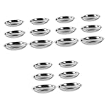 MAGICLULU Juego De 3 Platos Redondos Para Salsa De Acero Inoxidable Recipiente Para Servir Condimentos Plato Para Mojar Salsas Fácil De Guardar Y Transportar 6 Piezas X 3