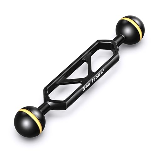 Bras double boule 5 pouces pour éclairage de plongée sous-marine en alliage d'aluminium AM-16