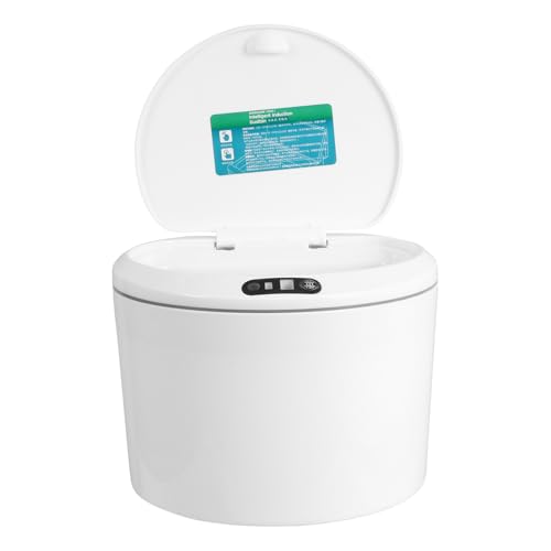 HORIALENCE 電動センサー式車載ゴミ箱 コンパクト密閉設計 静音開閉 多機能カープラスチック収納容器