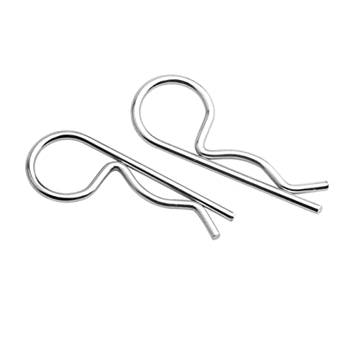 Gohobby Rc Body Clips With Pull Tabs For 1/10 1/12 1/14 Arrma Axial Scx10 Redcat Tamiya Hsp Himoto, 20-Pack (Silver) #TOP4