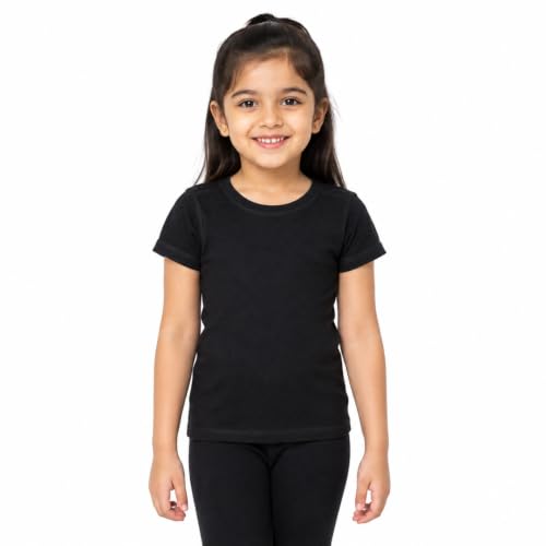 Image of KOSHA Girl's Merino Wool Half Sleeve Thermal Top | Suitable for Minus Degree Celsius | Free Warm Woolen Socks