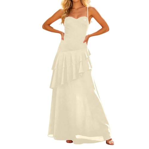 Robe de soirée longue en satin trapèze pour mariage et bal élégant