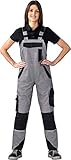 Bequem, leicht und modern Planam Größe 40 Norit Damen Latzhose Zink schwarz Modell 6536
