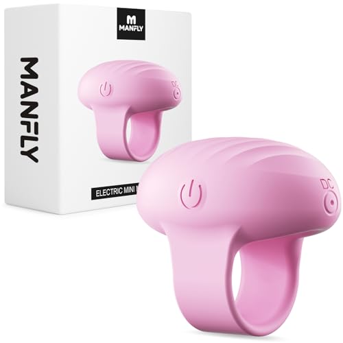 MANFLY Mini Finger Massager Waterproof Rechargeable Portable Powerful Massage Tool Pink
