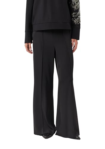 Comma Wideleg Travel-Hose mit Biesen und elastischem Bund hinten