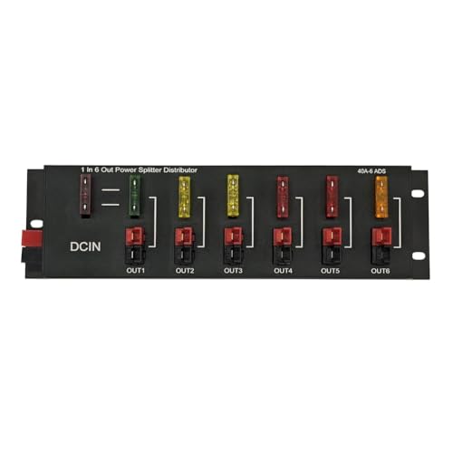 Bloque de distribución de energía de 40A y placa divisora con conector para RV 2