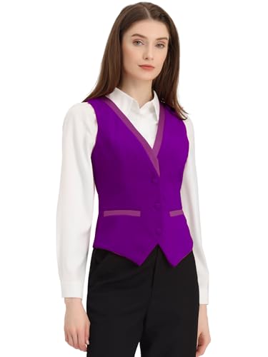 Gilet de Costume d'Halloween pour Femme Allegra K en Velours Noir Rétro