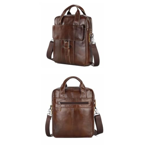 Mens Messenger Shoulder Bags Genuine Leather Casual Daypacks Handbags Briefcases Waist Packs Travel Bags 13Inch2