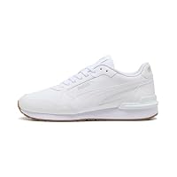 Puma ST Runner V4 L Unisex-Sneaker, Weiß-Gletschergrau-Gum, 8 UK