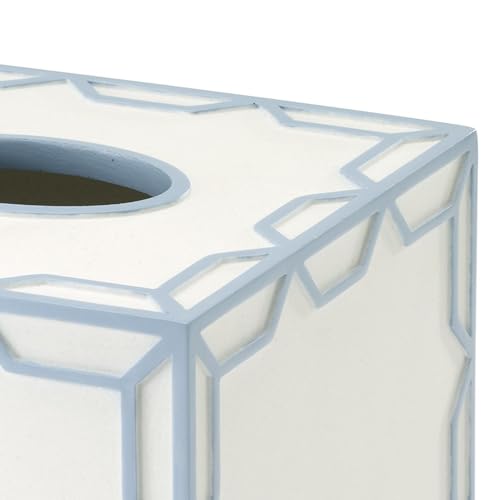 Izod – Tissue Box Cover, Hand-Painted Sand Resin with Trellis Pattern, Geometric Home Decor – Perfect for Bathrooms, Bedrooms, Kitchens or Offices (Trellis) by IZOD - Image 5