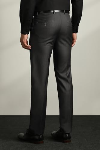 Image of Van Heusen Men's Fashion Formal Mid Rise Slim Fit Premium Formal Trousers | Superior Comfort | Auto-Flex Waist Band | Soft Touch