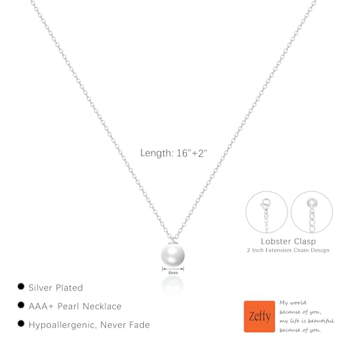 Image of Zeffy Gold Pearl Necklace for Women, Dainty 14K Gold /Silve Plated Layered Pearl Choker Pearl Earrings Pearl Bracelets Wedding Trendy Gold Jewelry Set for Women Gifts