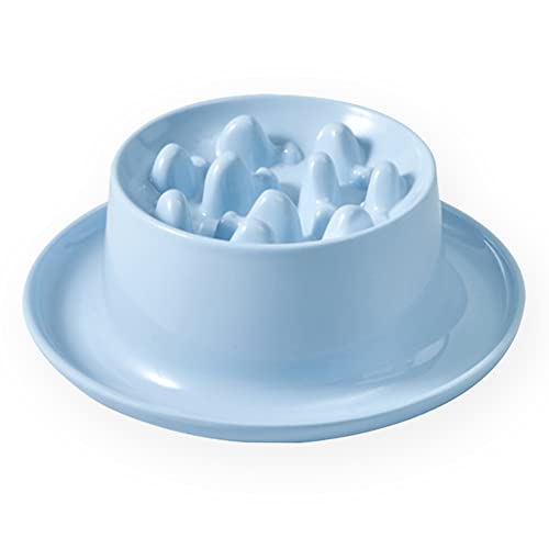 ペット フードボウル 早食い防止 犬用 猫用 スローフード 滑り止め おしゃれ シンプル 凸凹 猫 小型犬 エサ入れ グリーン ホワイト ブルー (ブルー)
