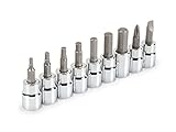TEKTON 1366 3/8-Inch Drive Hex Bit Socket Set, Metric, 3 mm - 10 mm, 9-Sockets
