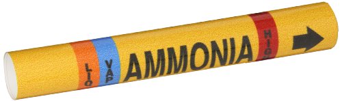 Marqueur ammoniac Brady 58002 en polyester B-689 surlaminé jaune haute résistance